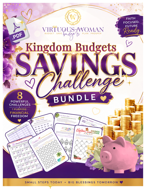 The Kingdom Budgets Savings Challenge Bundle -Printable/Digital PDF